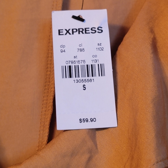 ✨️3 for $10✨️NWT Mustard Satin Mini Dress - Picture 4 of 4